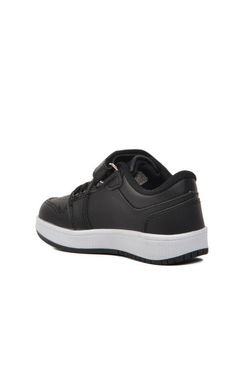 Black-Black-White Childrens Sneakers Slogan P