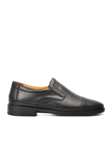 Black Genuine Leather Mens Casual Shoes 023 M