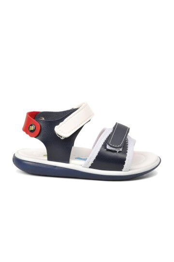 Navy Blue-Red Unisex Childrens Sandals 22Y06 B