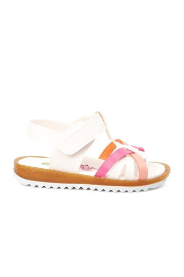 White Fuchsia Orthopedic Girls Sandals 22Y07 B