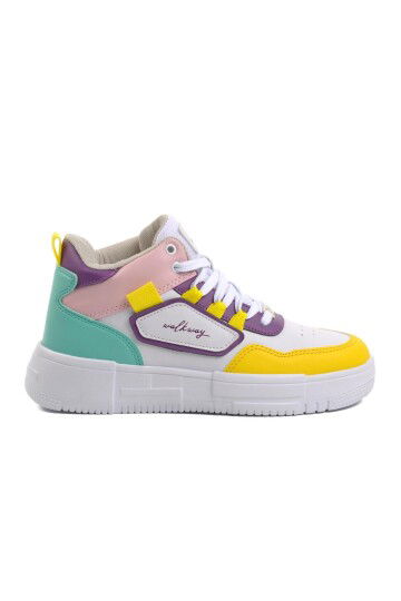 White-Yellow Unisex Sneakers Nefertiti G