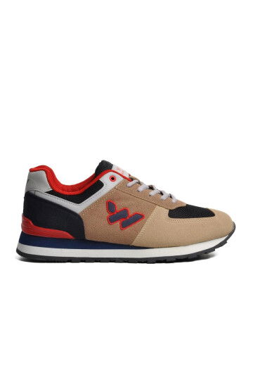 Beige-Navy-Red Womens Sneakers Benin G
