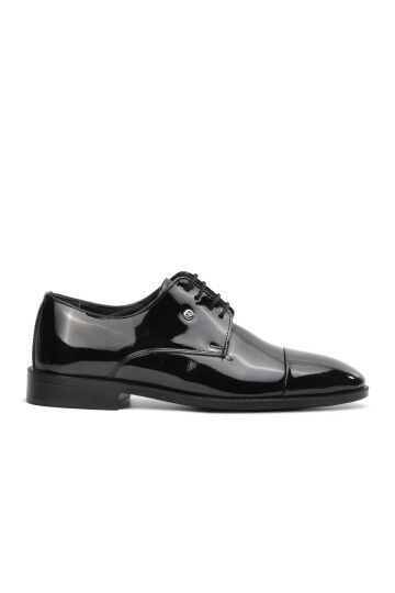 Black Patent Leather Genuine Leather Mens Classic Shoes 7028 M