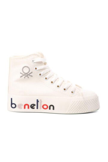 White Ankle-Length Womens Sneakers BN-30820 Z