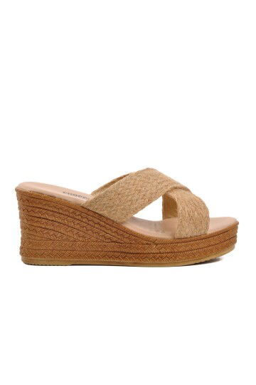 Beige Womens Slippers 22656 Z