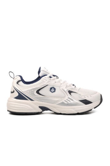 White-Navy Blue Textile Unisex Sneakers Songa 101 23144 G