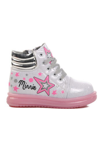 White Pink Zippered Girls Boots Sirius P