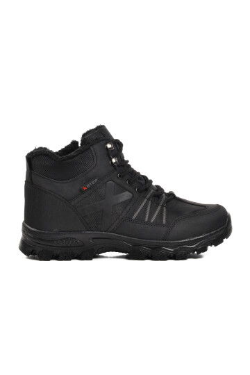 Black Fur Lined Mens Outdoor Boots K8 M