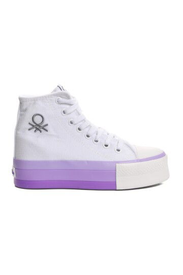 White-Lilac Womens Sneakers BN-30944 G