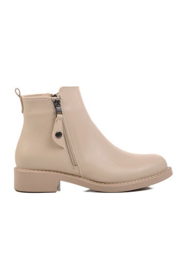 Beige Fleece Lined Womens Boots 224554 Z