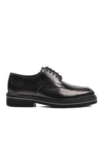 Black Open Genuine Leather Mens Classic Shoes Premium 2873 M