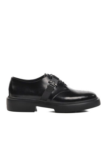 Black Open Genuine Leather Mens Classic Shoes Premium 138 M