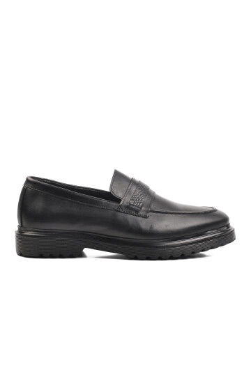 Black Genuine Leather Mens Classic Shoes Br-47004 M