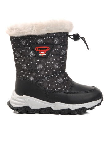 Black Polar Fleece Girls Boots Sidney P