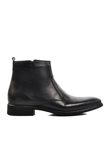 Black Genuine Leather Mens Boots 00705 M