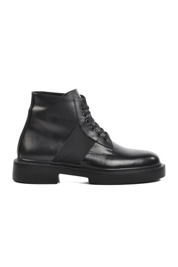 Black Genuine Leather Mens Boots Premium 1245 M