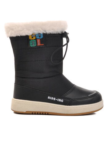 Black Polar Fleece Girls Boots Havana PQ