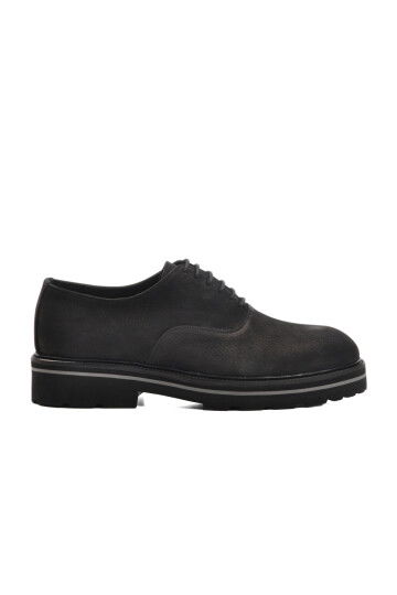 Black Nubuck Genuine Leather Mens Classic Shoes Premium 2875 M