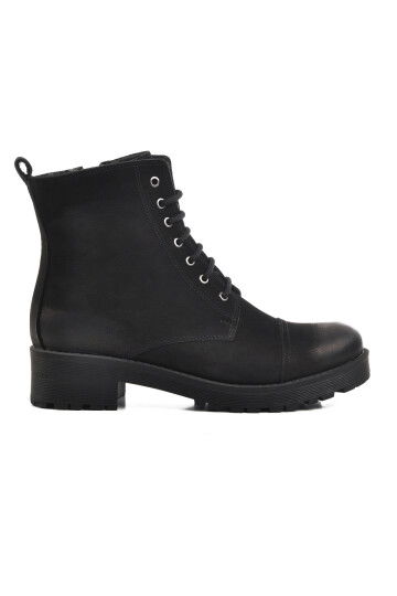 Black Nubuck Genuine Leather Womens Boots 670 Z