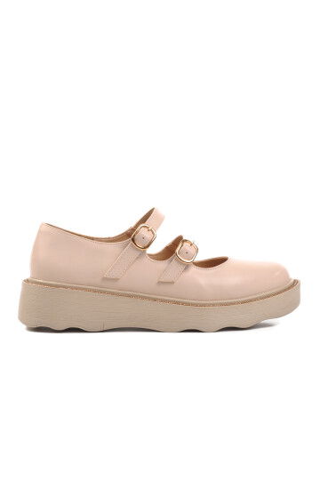 Beige Polyurethane Womens Casual Shoes 702163 Z
