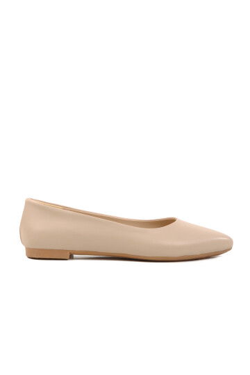 Beige Light Thin Sole Womens Ballerinas 209118 Z