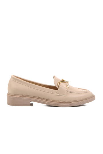 Beige Flat Heel Womens Casual Shoes 418078 Z