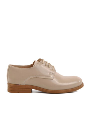 Beige Patent Leather Boys Classic Shoes 3020 P