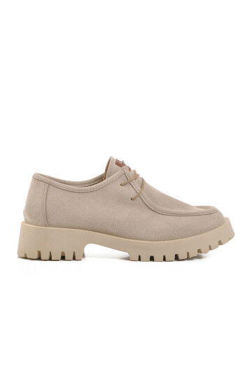 Beige Suede Womens Casual Shoes PC-54319 Z
