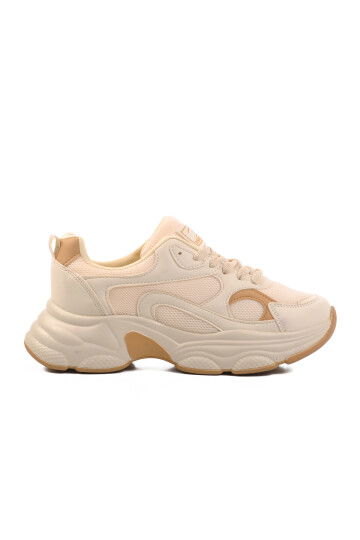 Beige-Tan Mesh Womens Sneakers 164 G