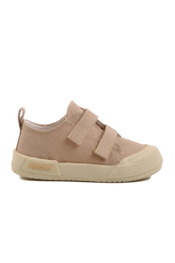 Beige Velcro Unisex Kids Sneakers 545 P