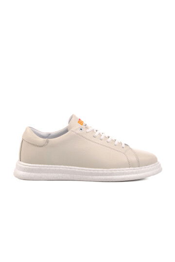 White Genuine Leather Lightweight Casual Shoes 251013 M