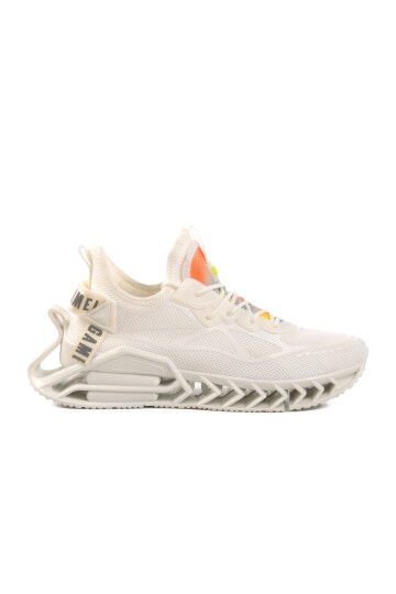 White Mesh Breathable Memory Foam Mens Sneaker Bright M
