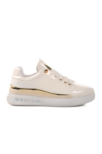 White Textile Womens Sneakers 431141 Z