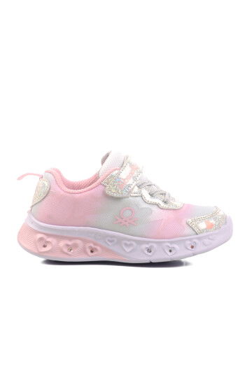 Gray Powder Light Velcro Girls Sports Shoes BNI-10127 P