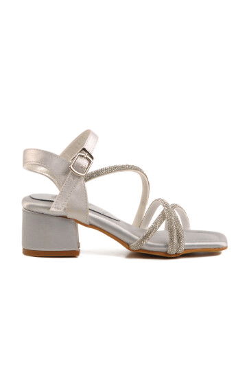 Silver Stone Girls Sandals 21 P