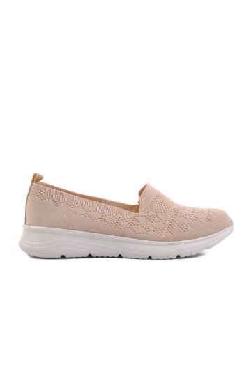 Cream Light Knit Womens Casual Shoes 2410 Z