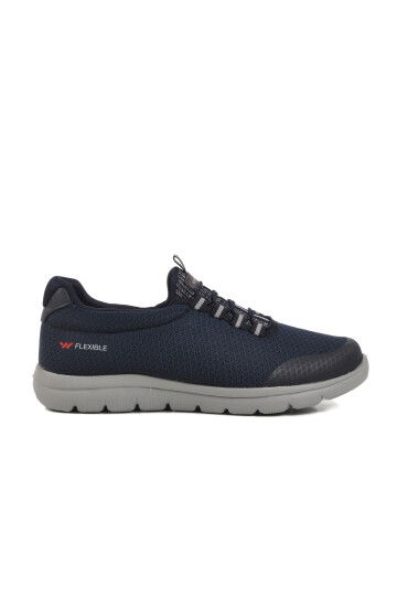 Navy Blue Knit Lightweight Mens Sneakers Flexible II M