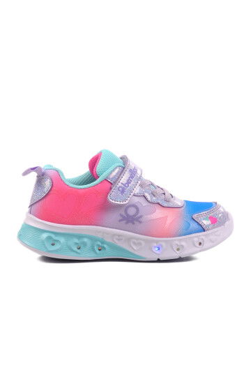 Blue Lilac Light Velcro Girls Sports Shoes BNI-10127 P