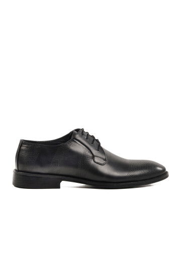 Black Antique Genuine Leather Mens Classic Shoes 505429 M