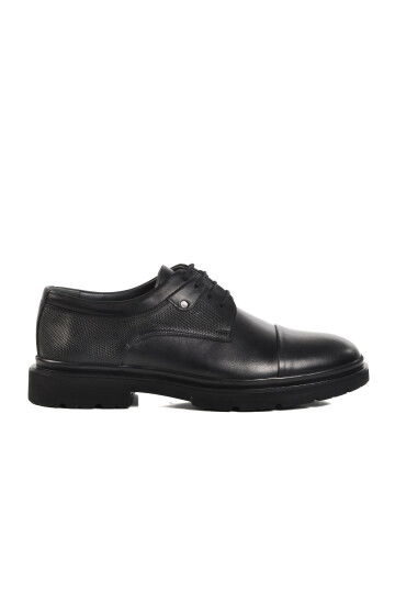 Black Genuine Leather Mens Classic Shoes 015 M