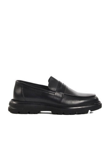 Black Genuine Leather Mens Classic Shoes 020 M
