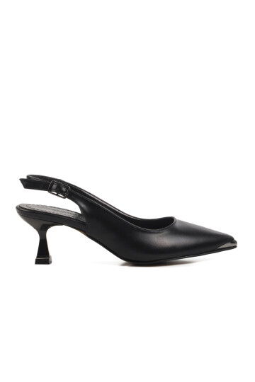 Black Thin Heel Womens High Heel Shoes 357140 Z