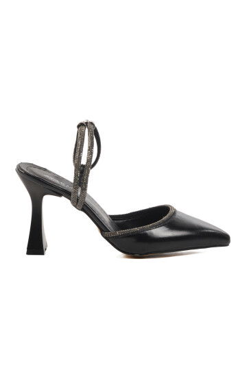 Black Thin Heeled Womens Evening Shoes 417603 Z