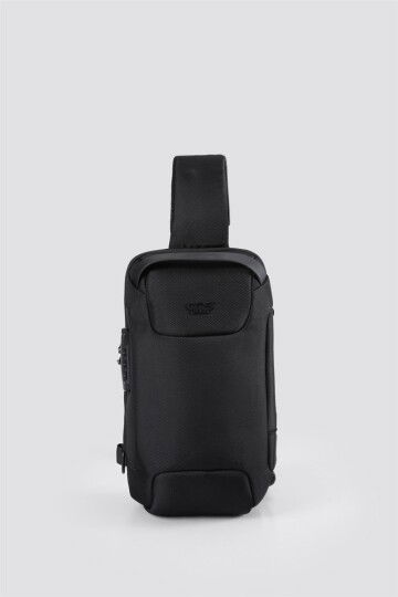 Black Crossbody Unisex Chest and Backpack 51463
