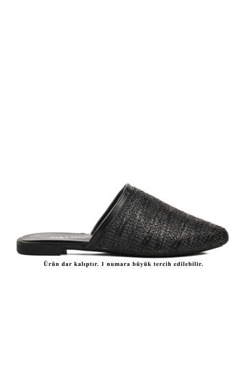 Black Womens Slippers 335168 NARROW MOLD