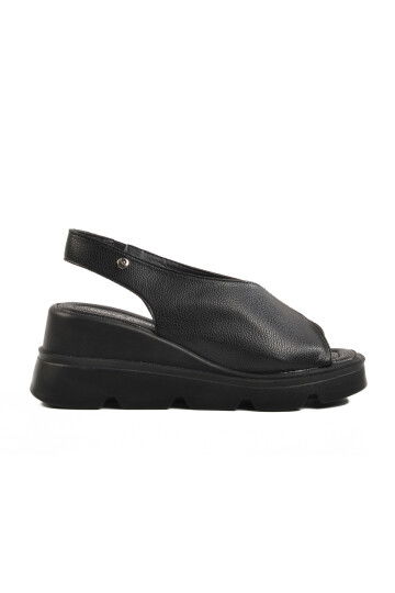 Black High Sole Womens Slippers PC-7533 Z