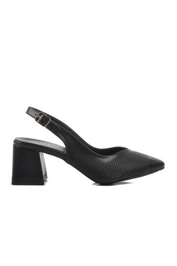 Black Thick Heel Womens High Heel Shoes 617103 Z