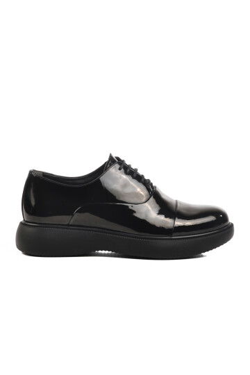 Black Patent Leather Mens Casual Shoes P720 M