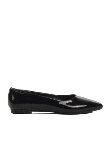 Black Patent Leather Light Thin Sole Womens Ballerinas 209118 Z