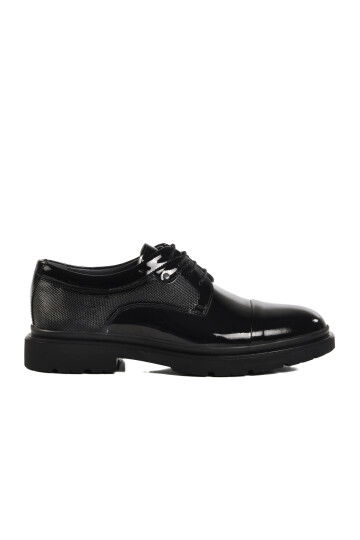 Black Patent Leather Genuine Leather Mens Classic Shoes 015 M